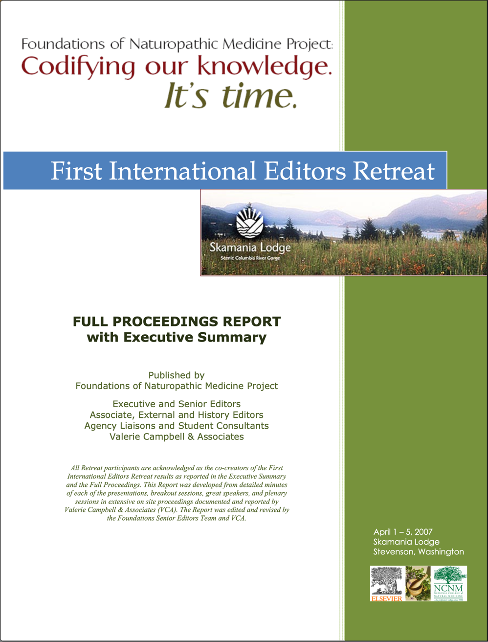 Full proceedings report preview from the first international editors retreat