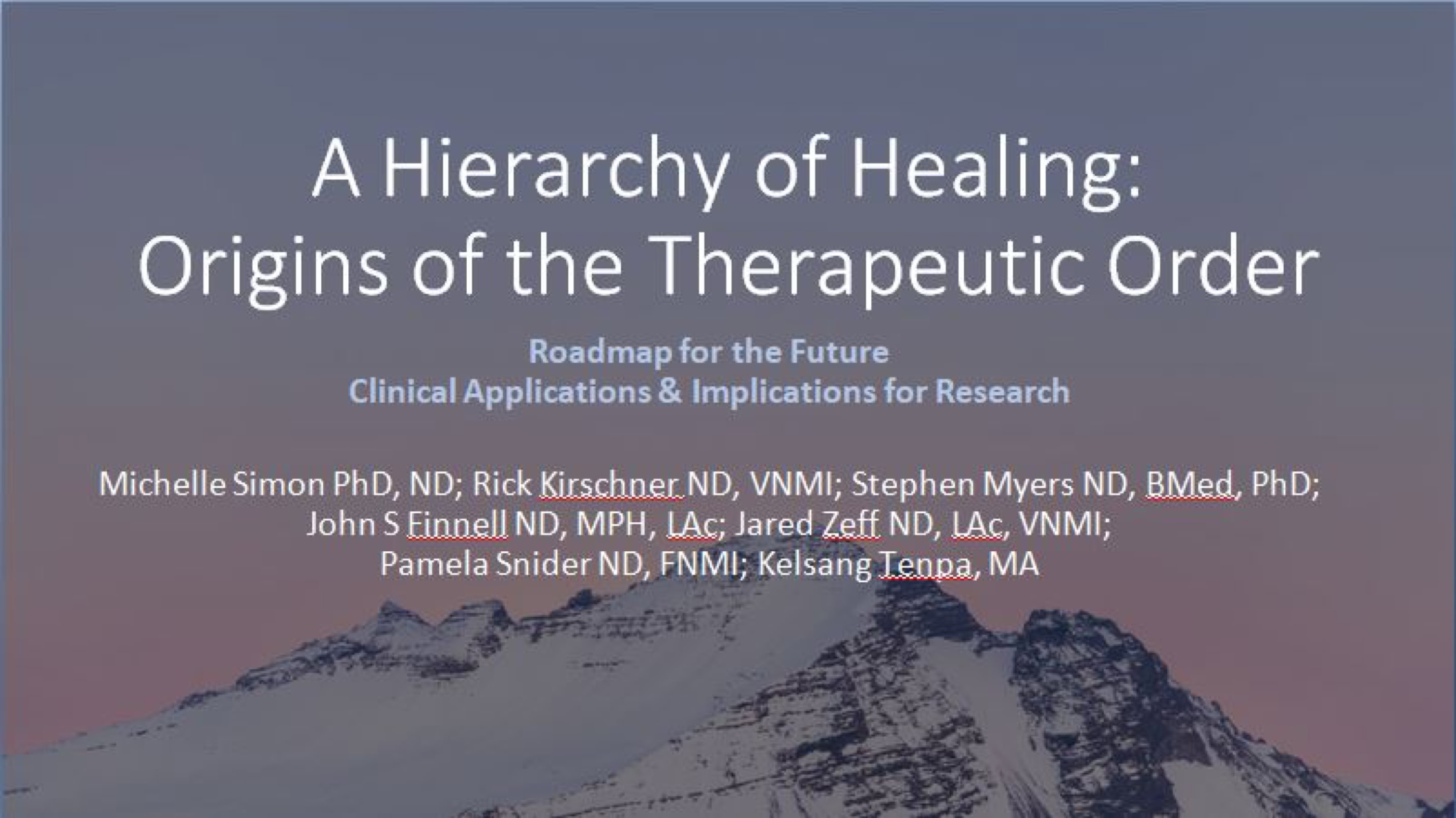 Therapeutic Order webinar promotional image